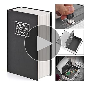 ALLOMN Book Safe with Key,Dictionary-Shaped Money Box Hidden
